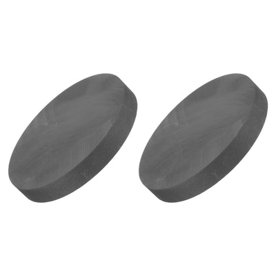 Harfington Round Graphite Block Disk Ingot High Purity Graphite Electrode Plate Sheet 70x10mm for Melting Casting, Electrolysis, Pack of 2