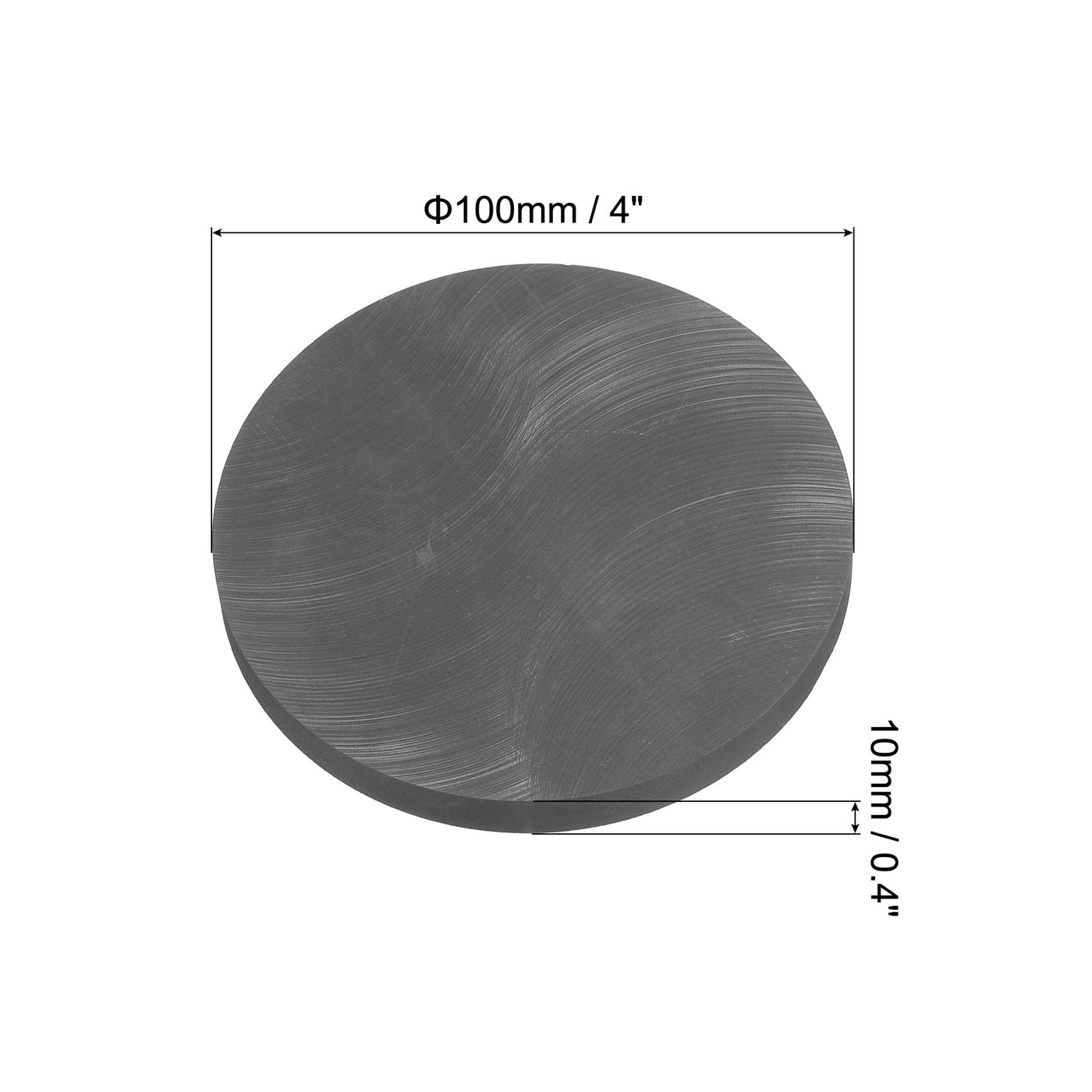 Harfington Round Graphite Block Disk Ingot High Purity Graphite Electrode Plate Sheet 100x10mm for Melting Casting, Electrolysis