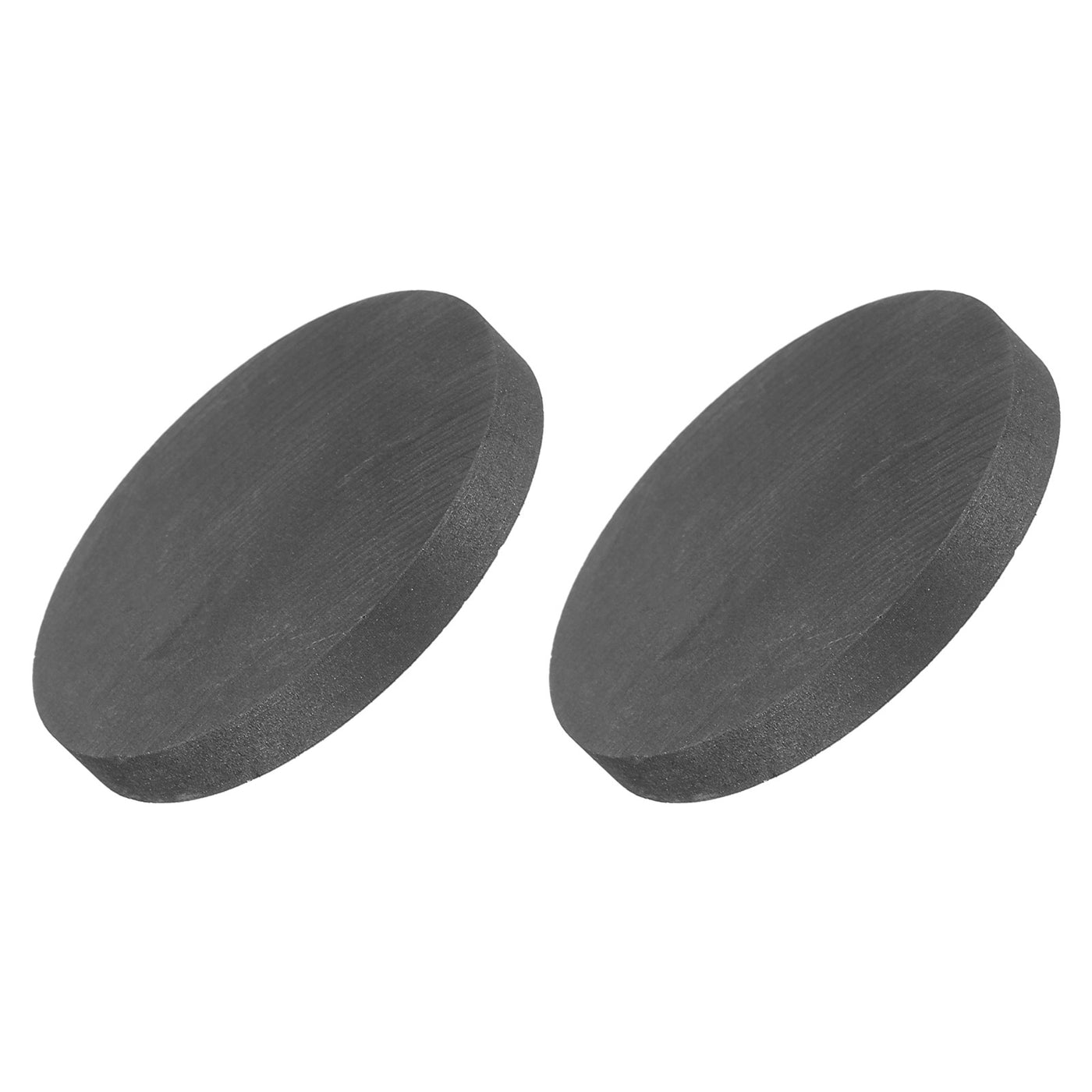 Harfington Round Graphite Block Disk Ingot High Purity Graphite Electrode Plate Sheet 40x5mm for Melting Casting, Electrolysis, Pack of 2