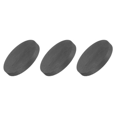 Harfington Round Graphite Block Disk Ingot High Purity Graphite Electrode Plate Sheet 40x5mm for Melting Casting, Electrolysis, Pack of 3