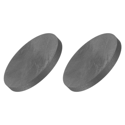 Harfington Round Graphite Block Disk Ingot High Purity Graphite Electrode Plate Sheet 50x5mm for Melting Casting, Electrolysis, Pack of 2