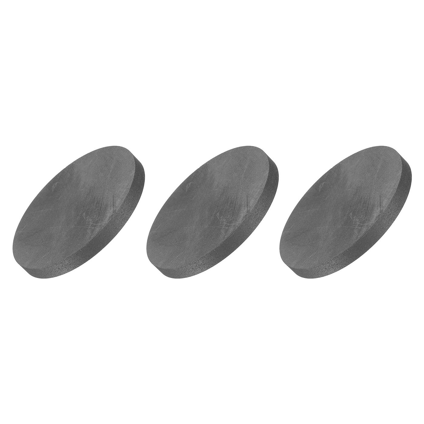 Harfington Round Graphite Block Disk Ingot High Purity Graphite Electrode Plate Sheet 50x5mm for Melting Casting, Electrolysis, Pack of 3