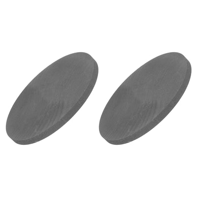 Harfington Round Graphite Block Disk Ingot High Purity Graphite Electrode Plate Sheet 80x5mm for Melting Casting, Electrolysis, Pack of 2