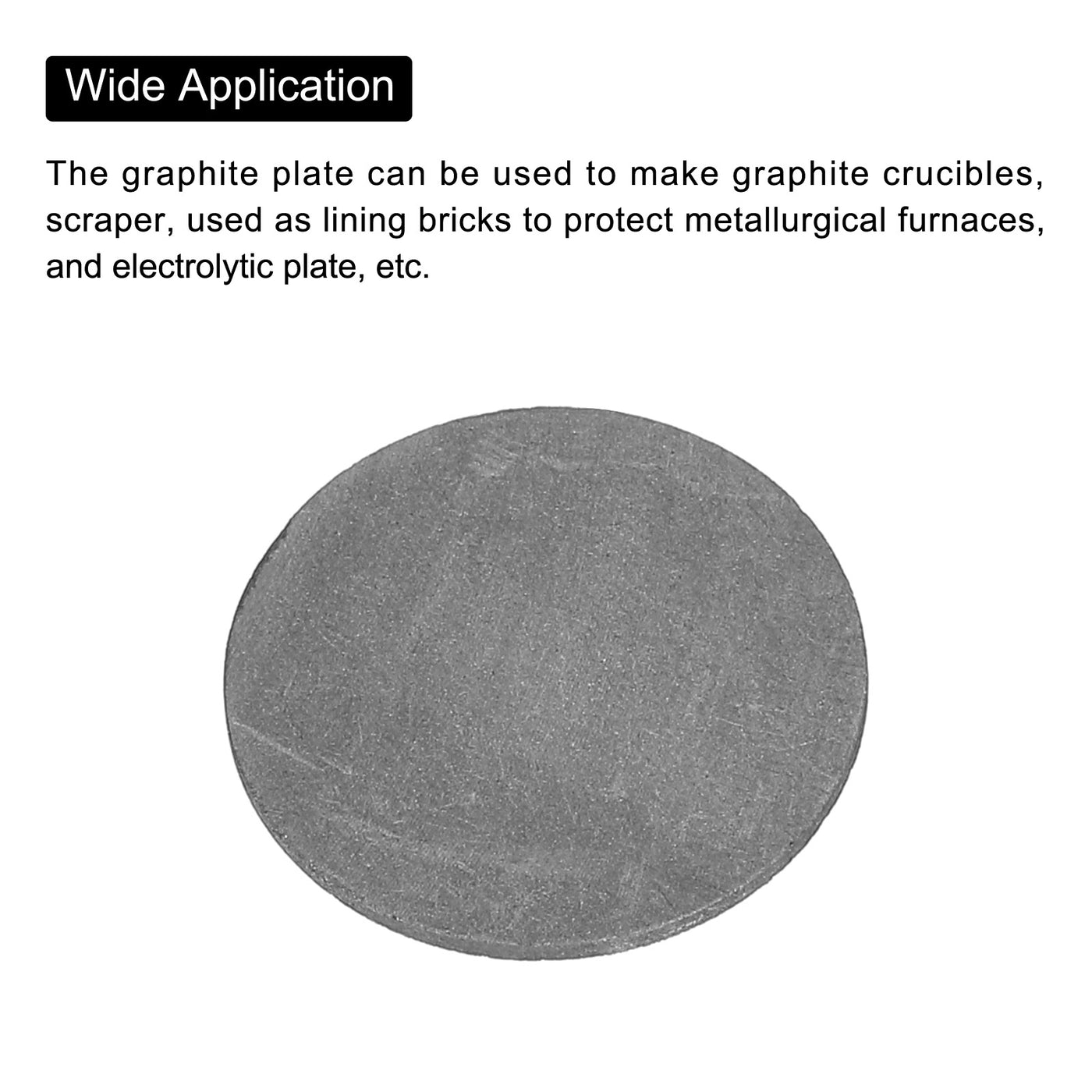 Harfington Round Graphite Block Disk Ingot High Purity Graphite Electrode Plate Sheet 22x1mm for Melting Casting, Electrolysis, Pack of 10