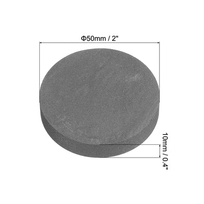 Harfington Round Graphite Block Disk Ingot High Purity Graphite Electrode Plate Sheet 50x10mm for Melting Casting, Electrolysis