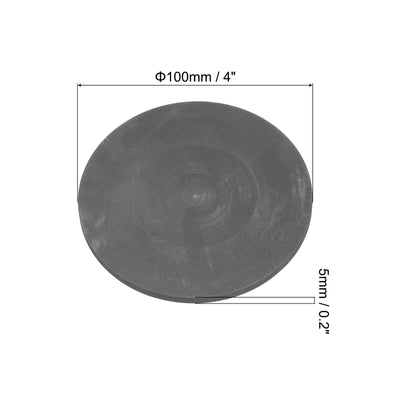 Harfington Round Graphite Block Disk Ingot High Purity Graphite Electrode Plate Sheet 100x5mm for Melting Casting, Electrolysis