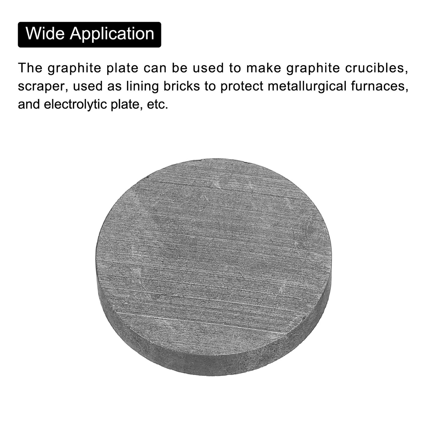 Harfington Round Graphite Block Disk Ingot High Purity Graphite Electrode Plate Sheet 30x5mm for Melting Casting, Electrolysis, Pack of 3