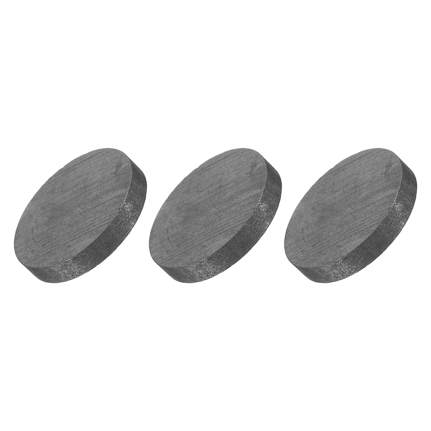 Harfington Round Graphite Block Disk Ingot High Purity Graphite Electrode Plate Sheet 30x5mm for Melting Casting, Electrolysis, Pack of 3