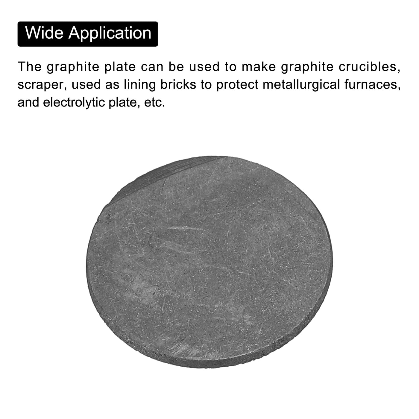 Harfington Round Graphite Block Disk Ingot High Purity Graphite Electrode Plate Sheet 23x1.2mm for Melting Casting, Electrolysis, Pack of 10