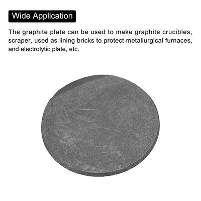 Harfington Round Graphite Block Disk Ingot High Purity Graphite Electrode Plate Sheet 23x1.2mm for Melting Casting, Electrolysis, Pack of 10