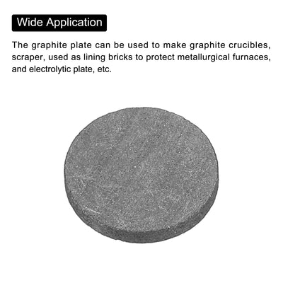 Harfington Round Graphite Block Disk Ingot High Purity Graphite Electrode Plate Sheet 14x2mm for Melting Casting, Electrolysis, Pack of 10