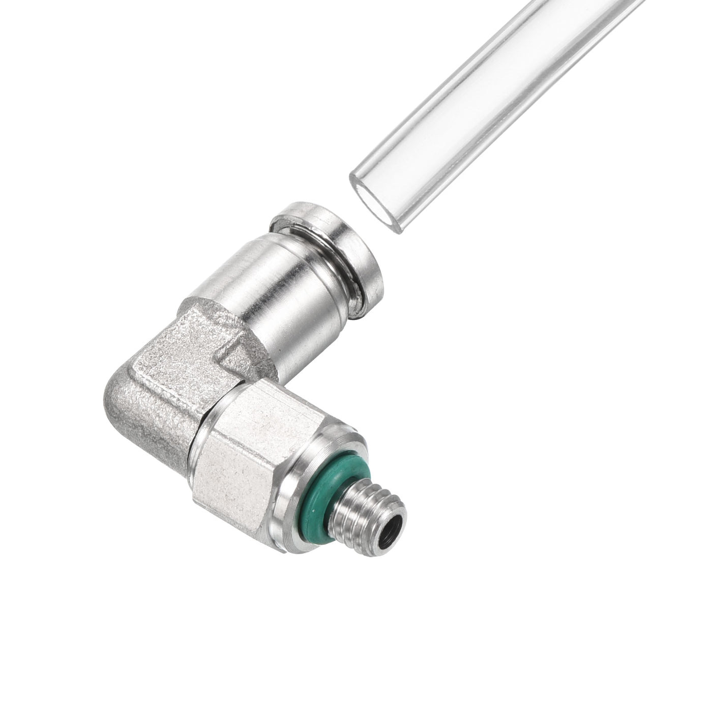 Harfington Push to Connect Fitting Elbow Tube OD Male Thread, Stainless Steel Hose Pipe Connector