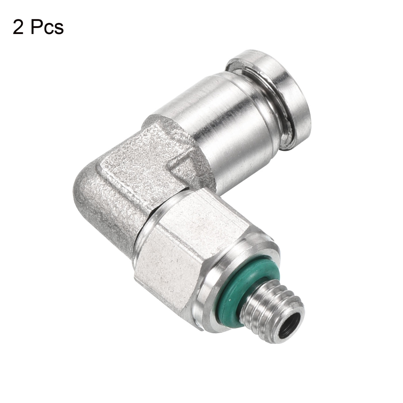 Harfington Push to Connect Fitting Elbow Tube OD Male Thread, Stainless Steel Hose Pipe Connector