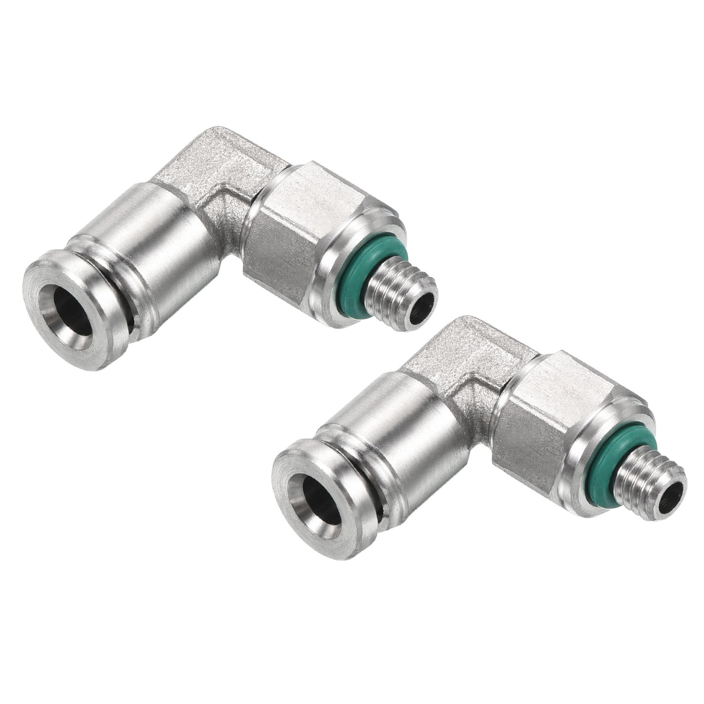 Harfington Push to Connect Fitting Elbow Tube OD Male Thread, Stainless Steel Hose Pipe Connector