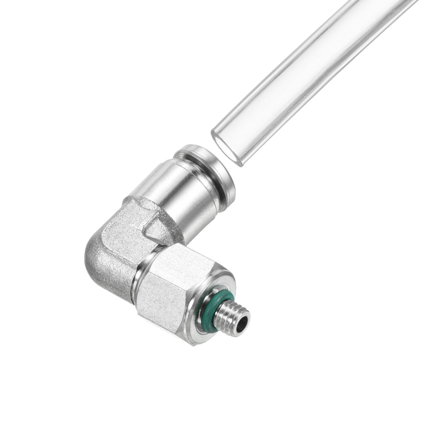 Harfington Push to Connect Fitting Elbow Tube OD Male Thread, Stainless Steel Hose Pipe Connector