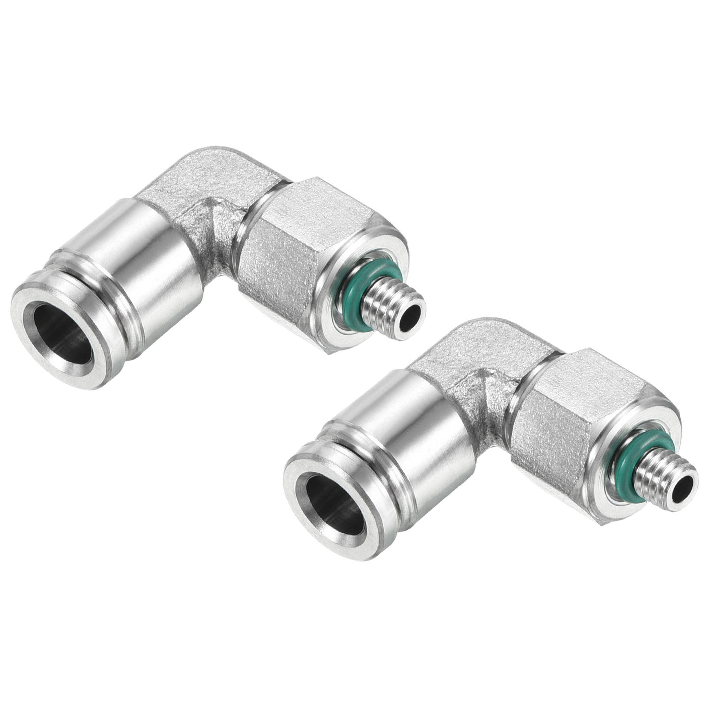 Harfington Push to Connect Fitting Elbow Tube OD Male Thread, Stainless Steel Hose Pipe Connector