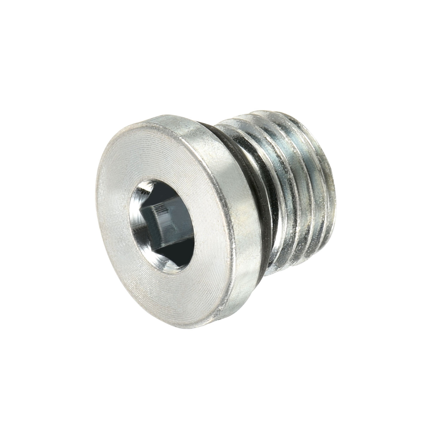 Harfington 7/16-20UNF Hex Head Pipe Fitting Plug, Male Thread 45# Steel Plug