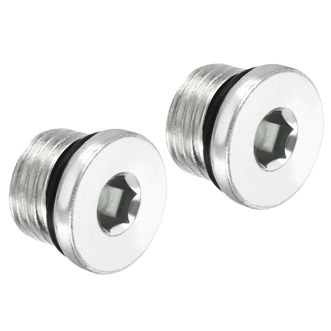 Harfington 9/16-18UNF 2Pack Inneres Sechskant Kopf Leitung Fitting Stecker Steckdose 45# Stahl Buchse Stecker mit Dichtungsring für Endverschlüsse