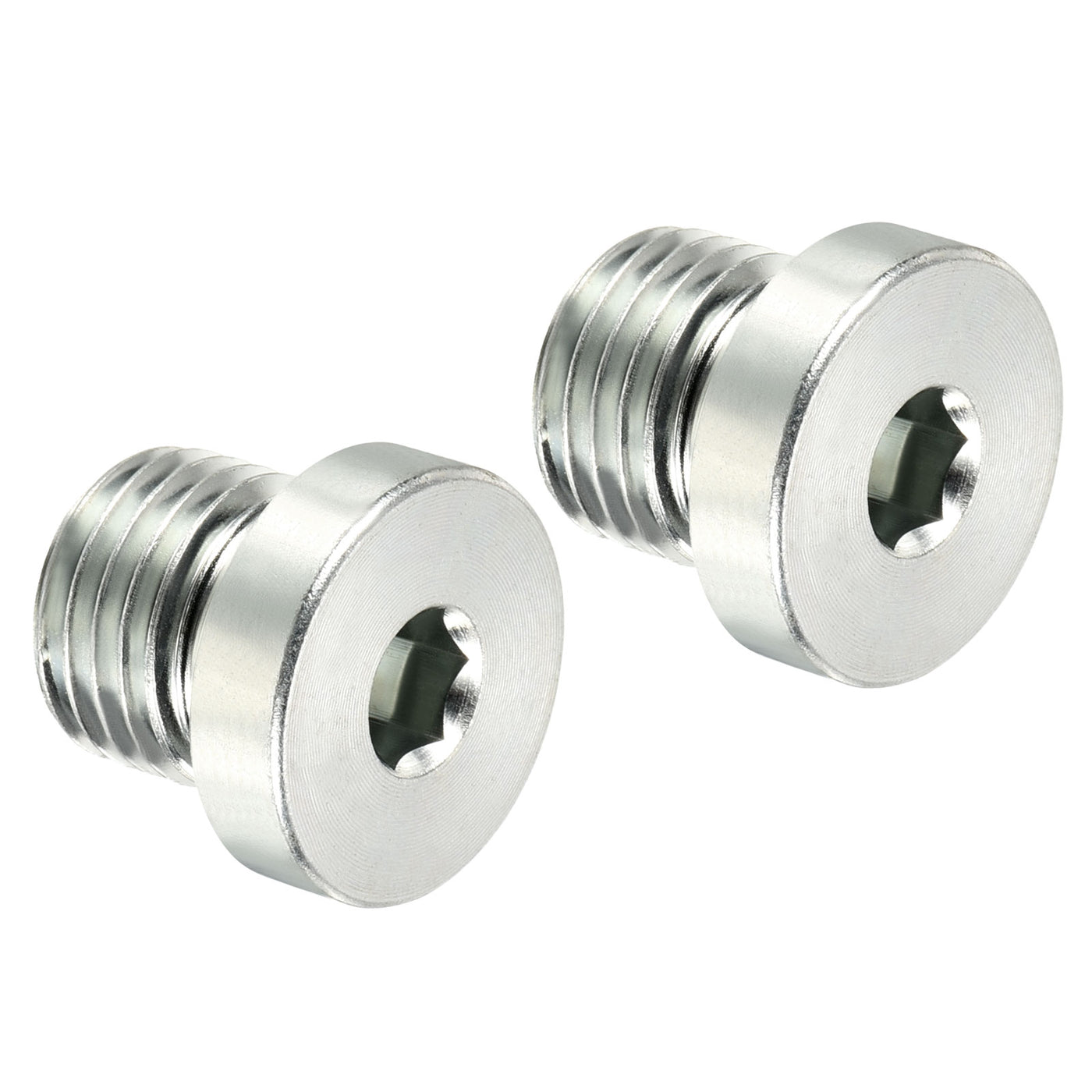 Harfington M14*1.5 2Pack Inneres Sechskant Kopf Leitung Fitting Stecker Steckdose 45# Stahl Buchse Stecker mit Dichtungsring für Endverschlüsse