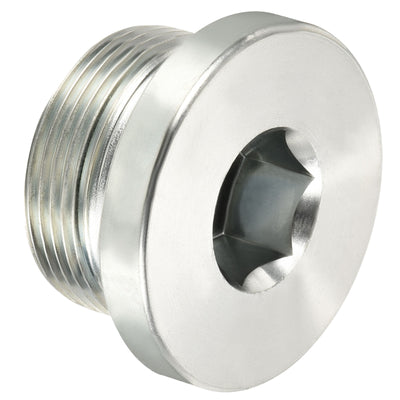 Harfington M30*1.5 Hex Head Pipe Fitting Plug, Male Thread 45# Steel Plug