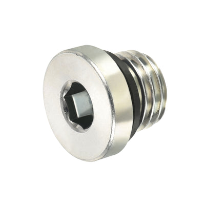 Harfington M16*2 Hex Head Pipe Fitting Plug, Male Thread 45# Steel Plug