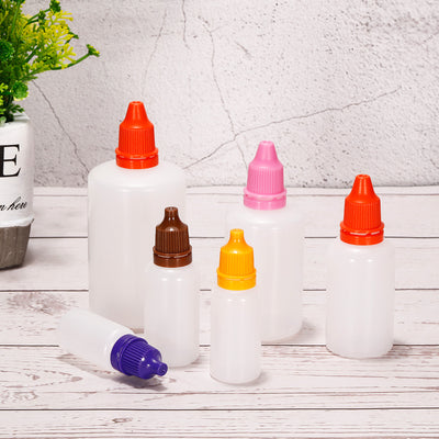 Harfington 10ml Liquid Dropper Bottle, 20 Pack PE Squeezable Dropping Eye Dropper Container with PP Cap for Home Travel, Coffee