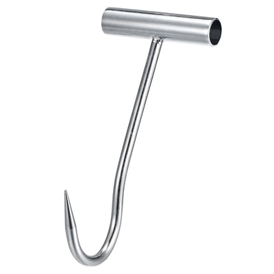 Harfington Uxcell 8"(200mm) T-Handle Meat Boning Hook, Galvanized Curved T Hooks