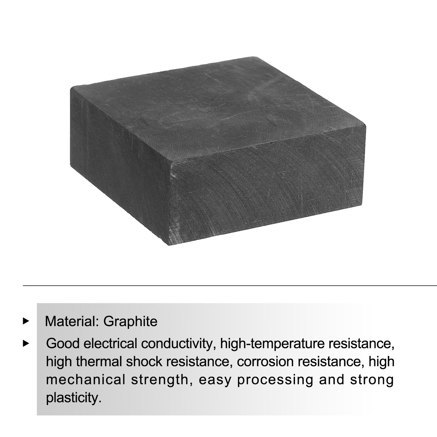 Harfington Graphite Block Ingot Rectangle Graphite Electrode Plate Board 50x50x20mm for Melting Casting, Electrolysis Electroplating