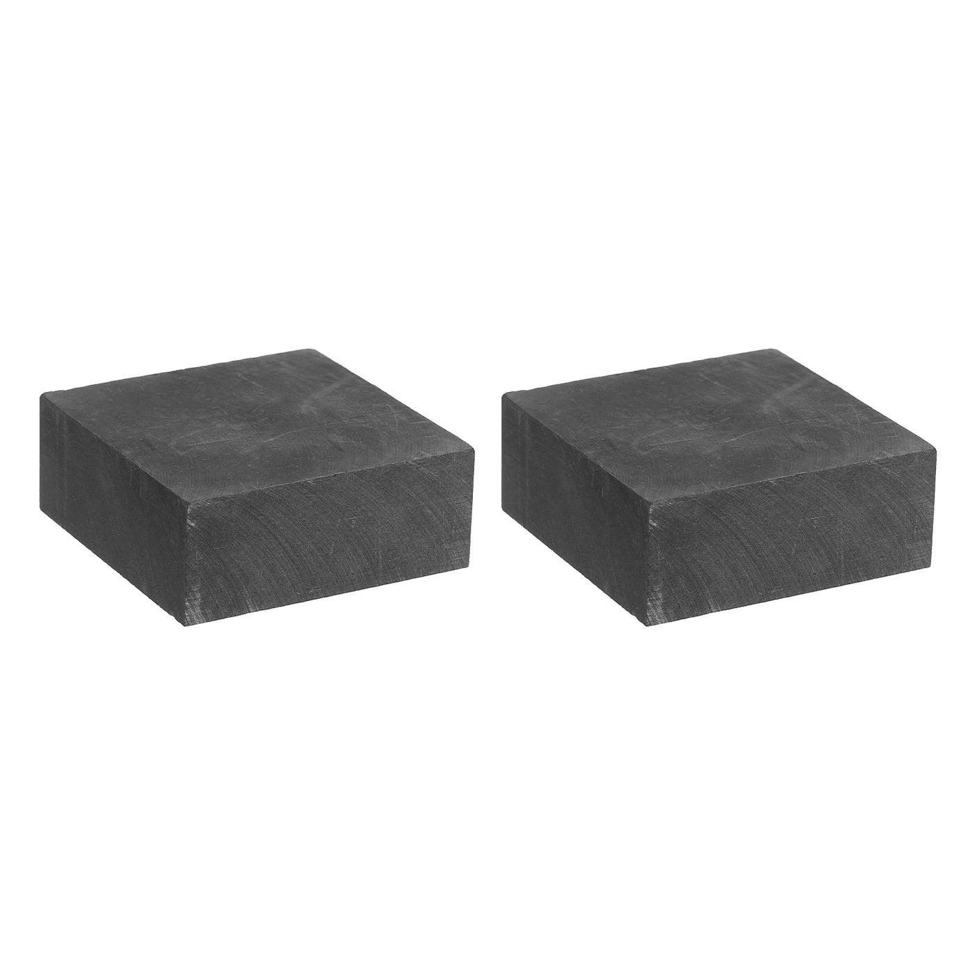 Harfington Graphite Block Ingot Rectangle Graphite Electrode Plate Board 50x50x20mm for Melting Casting, Electrolysis Electroplating, Pack of 2