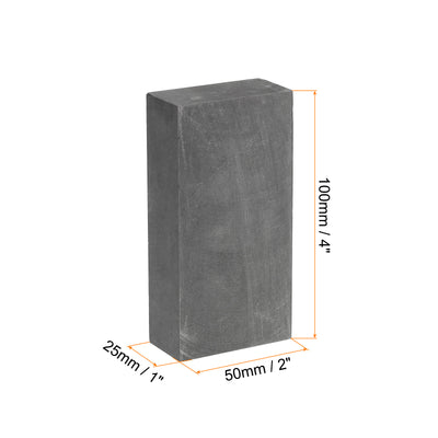 Harfington Graphite Block Ingot Rectangle Graphite Electrode Plate Board 100x50x25mm for Melting Casting, Electrolysis Electroplating