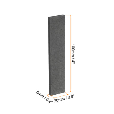 Harfington Graphite Block Ingot Rectangle Graphite Electrode Plate Board 100x20x5mm for Melting Casting, Electrolysis Electroplating, Pack of 5