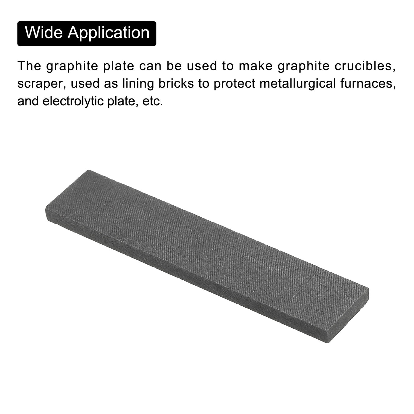 Harfington Graphite Block Ingot Rectangle Graphite Electrode Plate Board 100x20x5mm for Melting Casting, Electrolysis Electroplating, Pack of 5