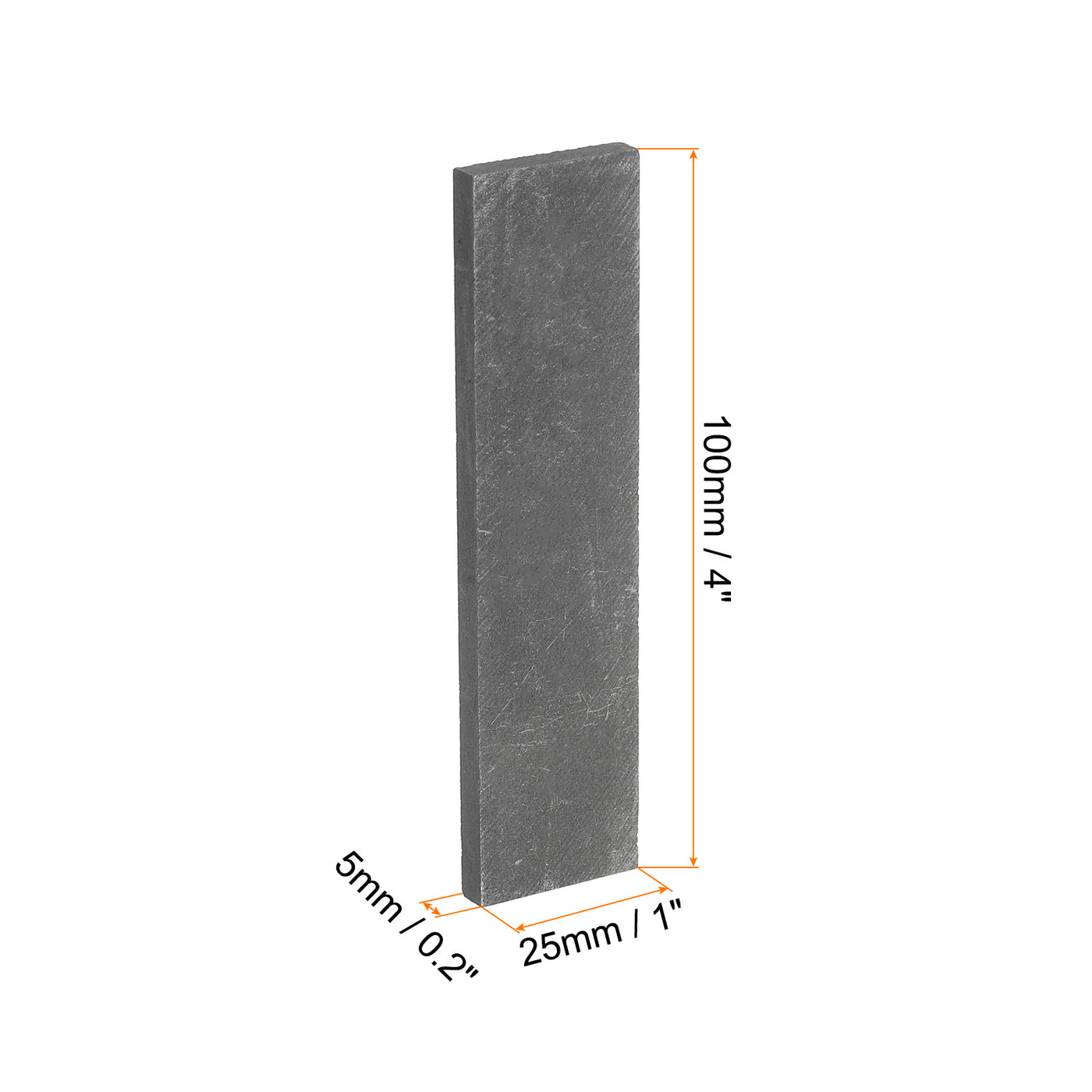 Harfington Graphite Block Ingot Rectangle Graphite Electrode Plate Board 100x25x5mm for Melting Casting, Electrolysis Electroplating, Pack of 5