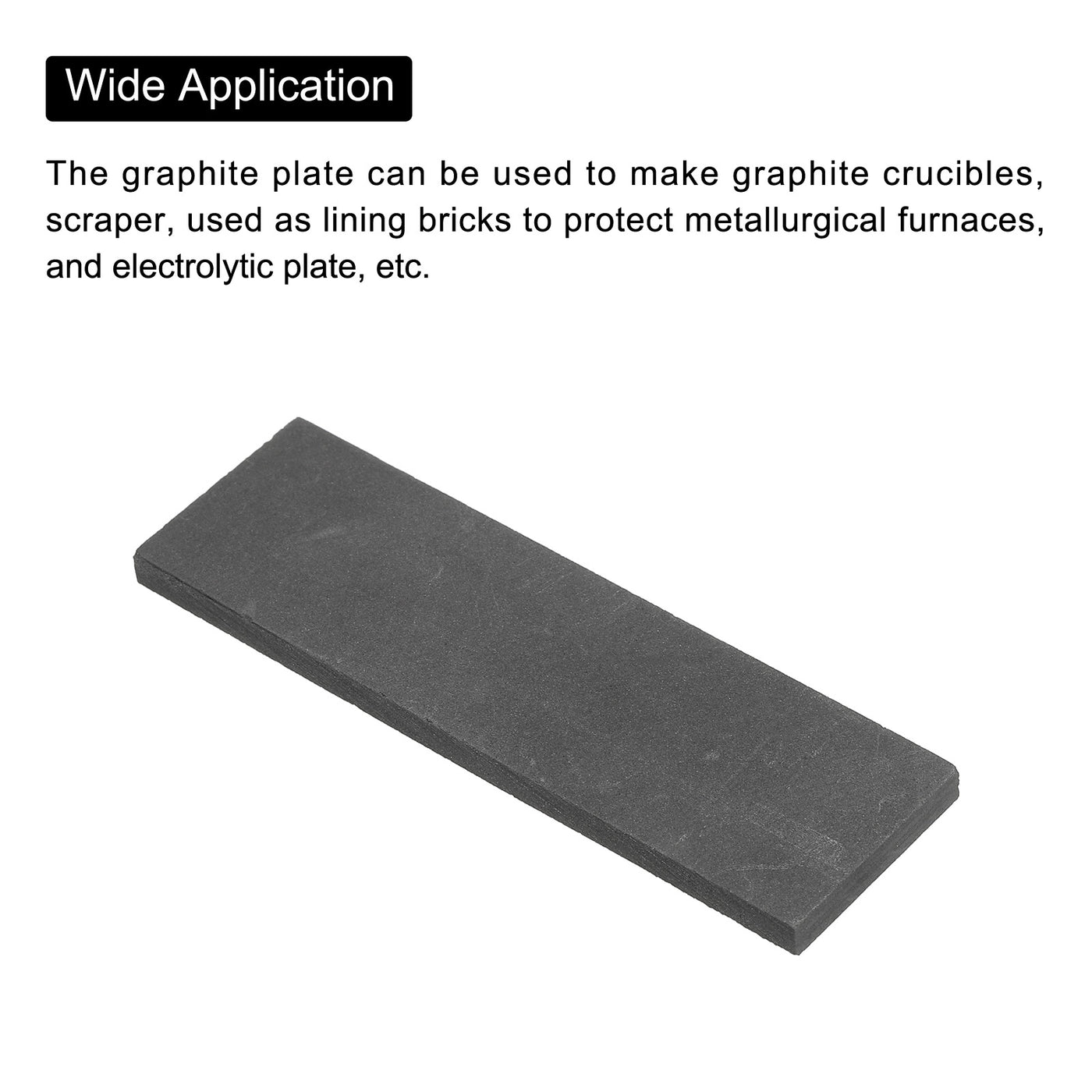 Harfington Graphite Block Ingot Rectangle Graphite Electrode Plate Board 100x30x5mm for Melting Casting, Electrolysis Electroplating, Pack of 2