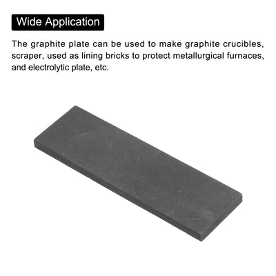 Harfington Graphite Block Ingot Rectangle Graphite Electrode Plate Board 100x30x5mm for Melting Casting, Electrolysis Electroplating, Pack of 2