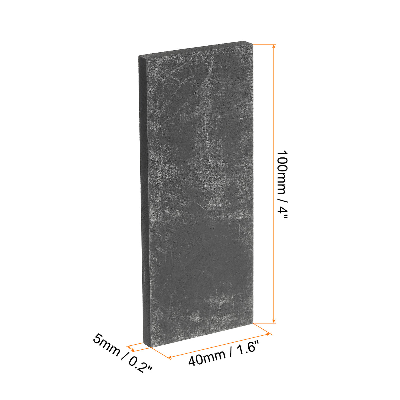 Harfington Graphite Block Ingot Rectangle Graphite Electrode Plate Board 100x40x5mm for Melting Casting, Electrolysis Electroplating, Pack of 2