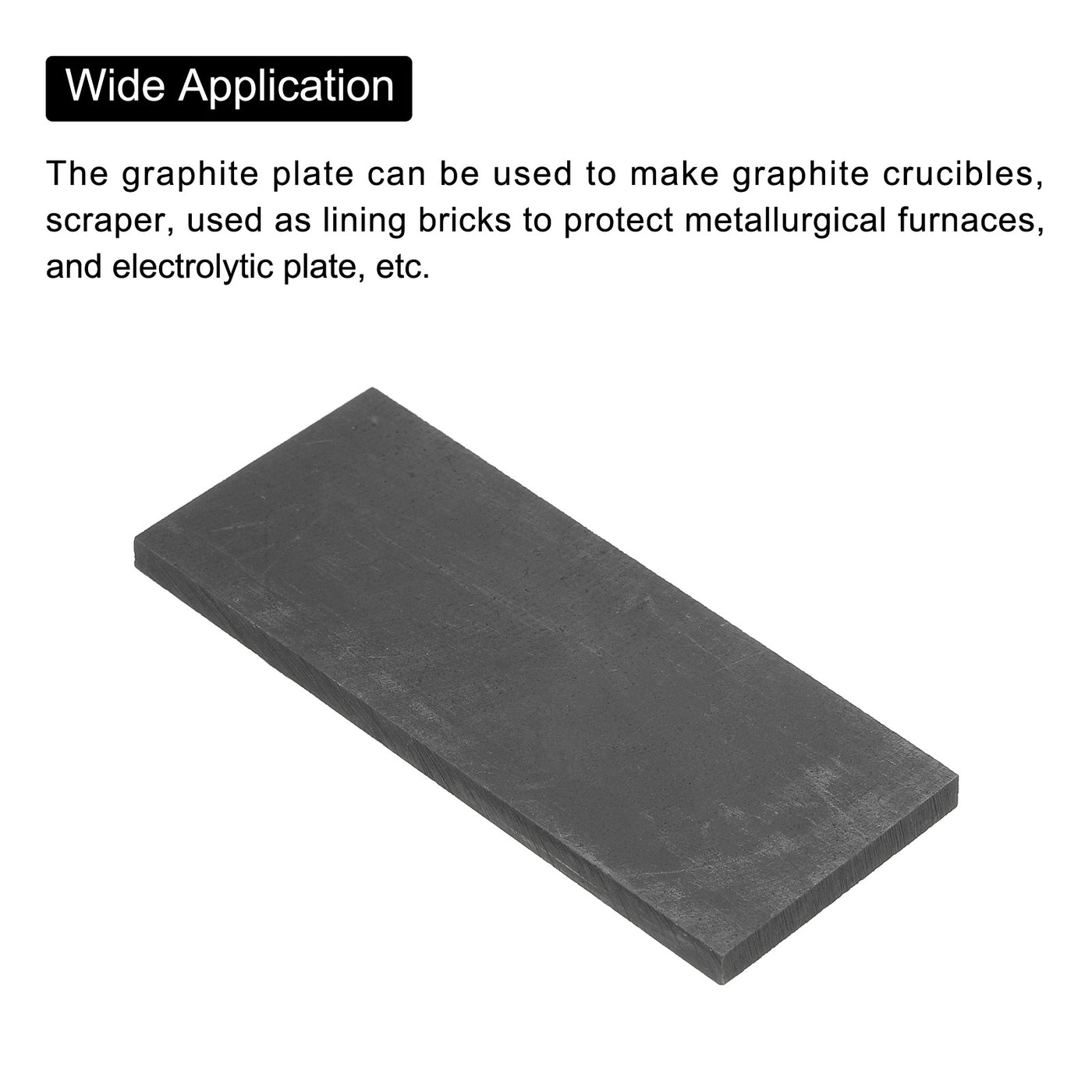 Harfington Graphite Block Ingot Rectangle Graphite Electrode Plate Board 100x40x5mm for Melting Casting, Electrolysis Electroplating, Pack of 2