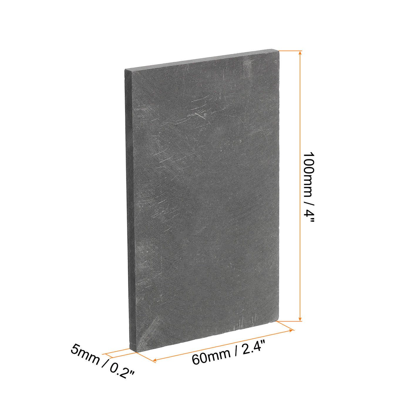 Harfington Graphite Block Ingot Rectangle Graphite Electrode Plate Board 100x60x5mm for Melting Casting, Electrolysis Electroplating, Pack of 2