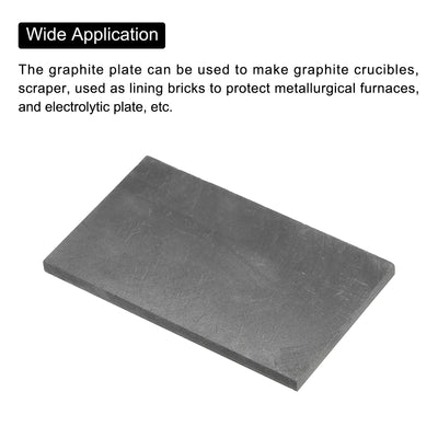 Harfington Graphite Block Ingot Rectangle Graphite Electrode Plate Board 100x60x5mm for Melting Casting, Electrolysis Electroplating, Pack of 2