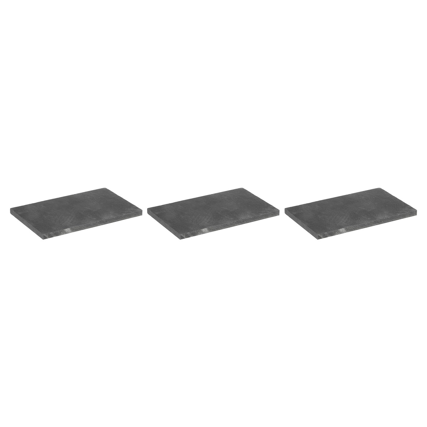 Harfington Graphite Block Ingot Rectangle Graphite Electrode Plate Board 100x60x5mm for Melting Casting, Electrolysis Electroplating, Pack of 3