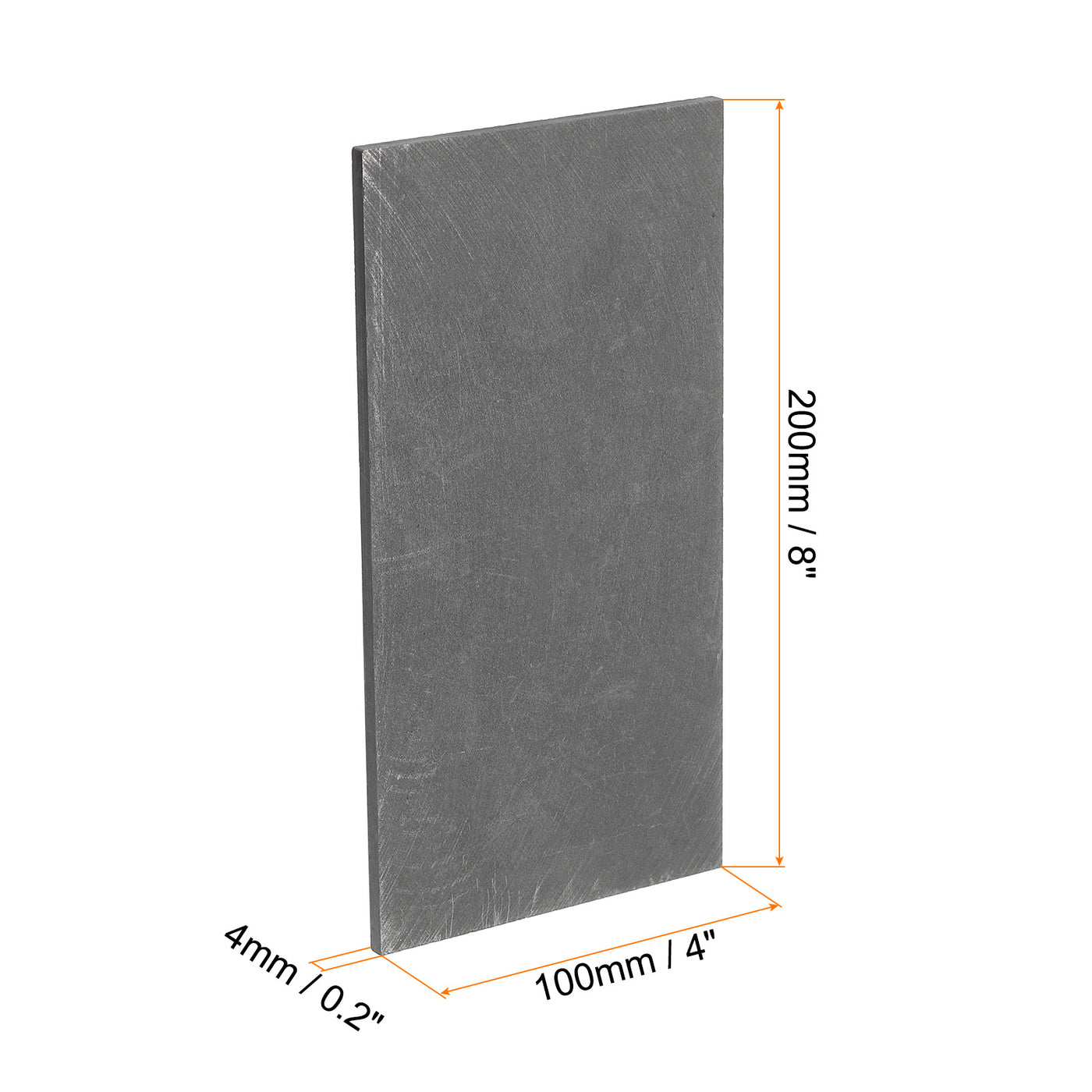 Harfington Graphite Block Ingot Rectangle Graphite Electrode Plate Board 200x100x5mm for Melting Casting, Electrolysis Electroplating