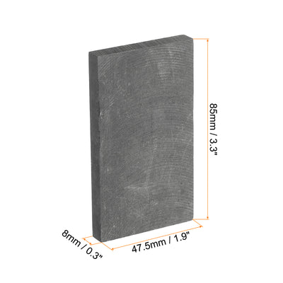 Harfington Graphite Block Ingot Rectangle Graphite Electrode Plate Board 85x47.5x8mm for Melting Casting, Electrolysis Electroplating, Pack of 2