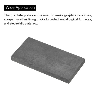 Harfington Graphite Block Ingot Rectangle Graphite Electrode Plate Board 85x47.5x8mm for Melting Casting, Electrolysis Electroplating, Pack of 2