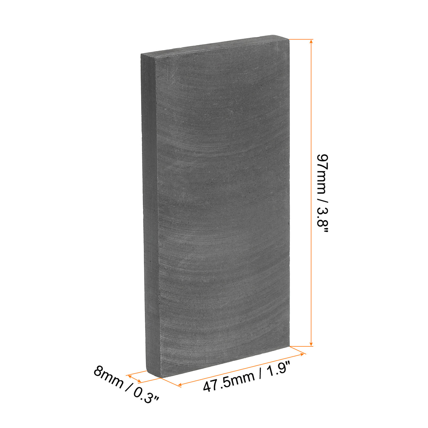 Harfington Graphite Block Ingot Rectangle Graphite Electrode Plate Board 97x47.5x8mm for Melting Casting, Electrolysis Electroplating, Pack of 2