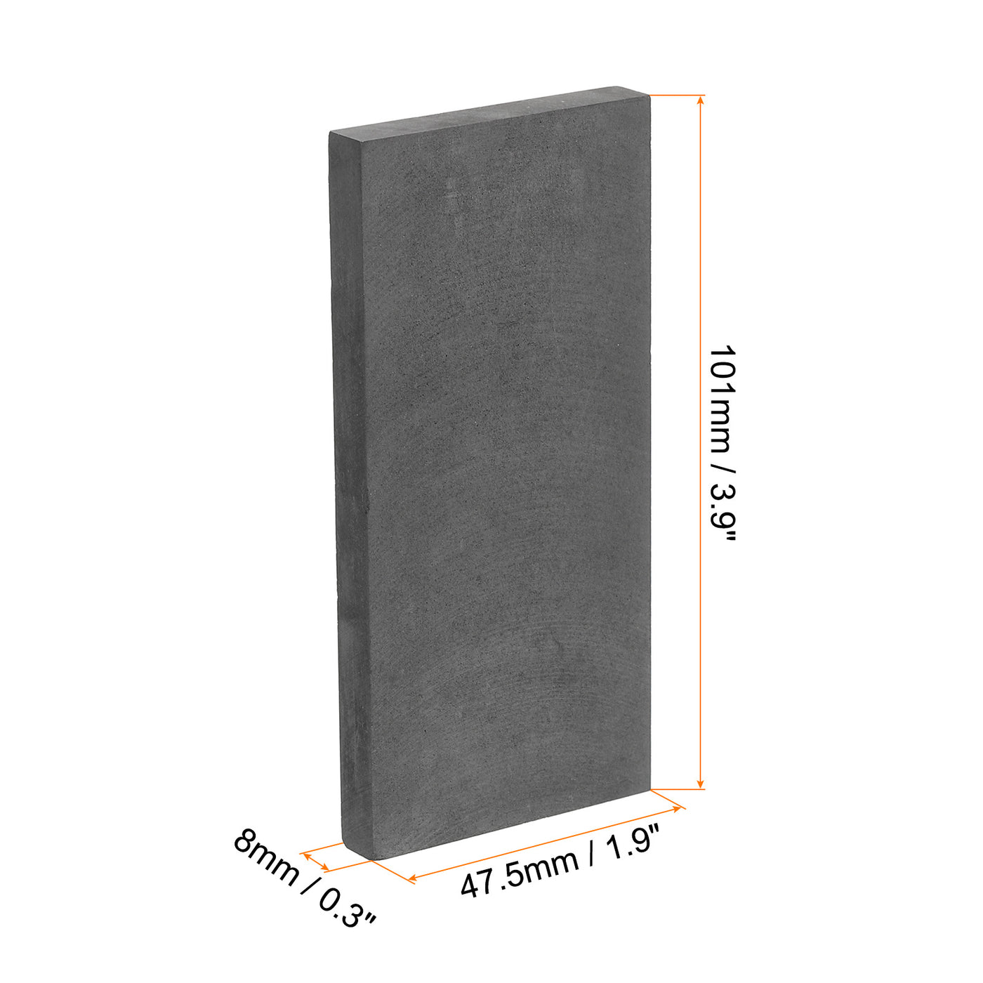 Harfington Graphite Block Ingot Rectangle Graphite Electrode Plate Board 101x47.5x8mm for Melting Casting, Electrolysis Electroplating, Pack of 2