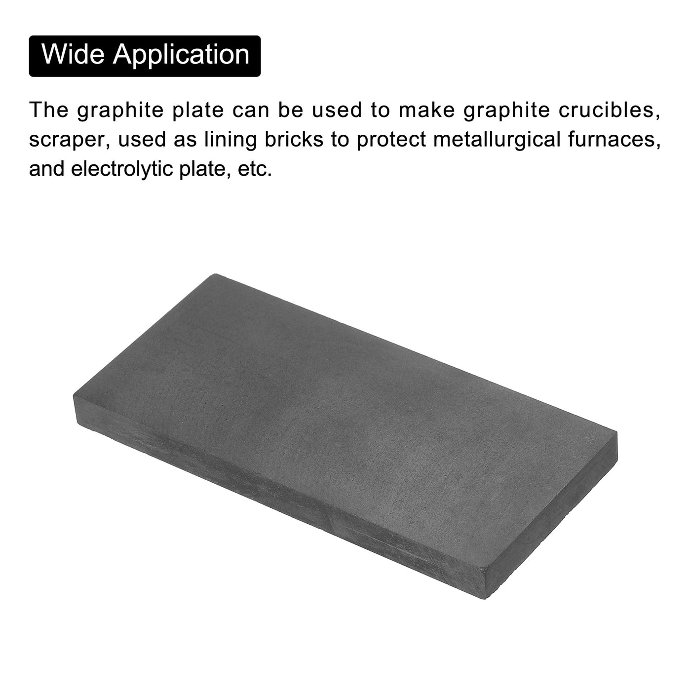 Harfington Graphite Block Ingot Rectangle Graphite Electrode Plate Board 101x47.5x8mm for Melting Casting, Electrolysis Electroplating, Pack of 2