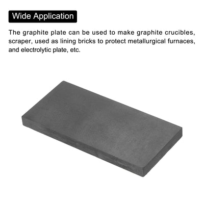 Harfington Graphite Block Ingot Rectangle Graphite Electrode Plate Board 101x47.5x8mm for Melting Casting, Electrolysis Electroplating, Pack of 2