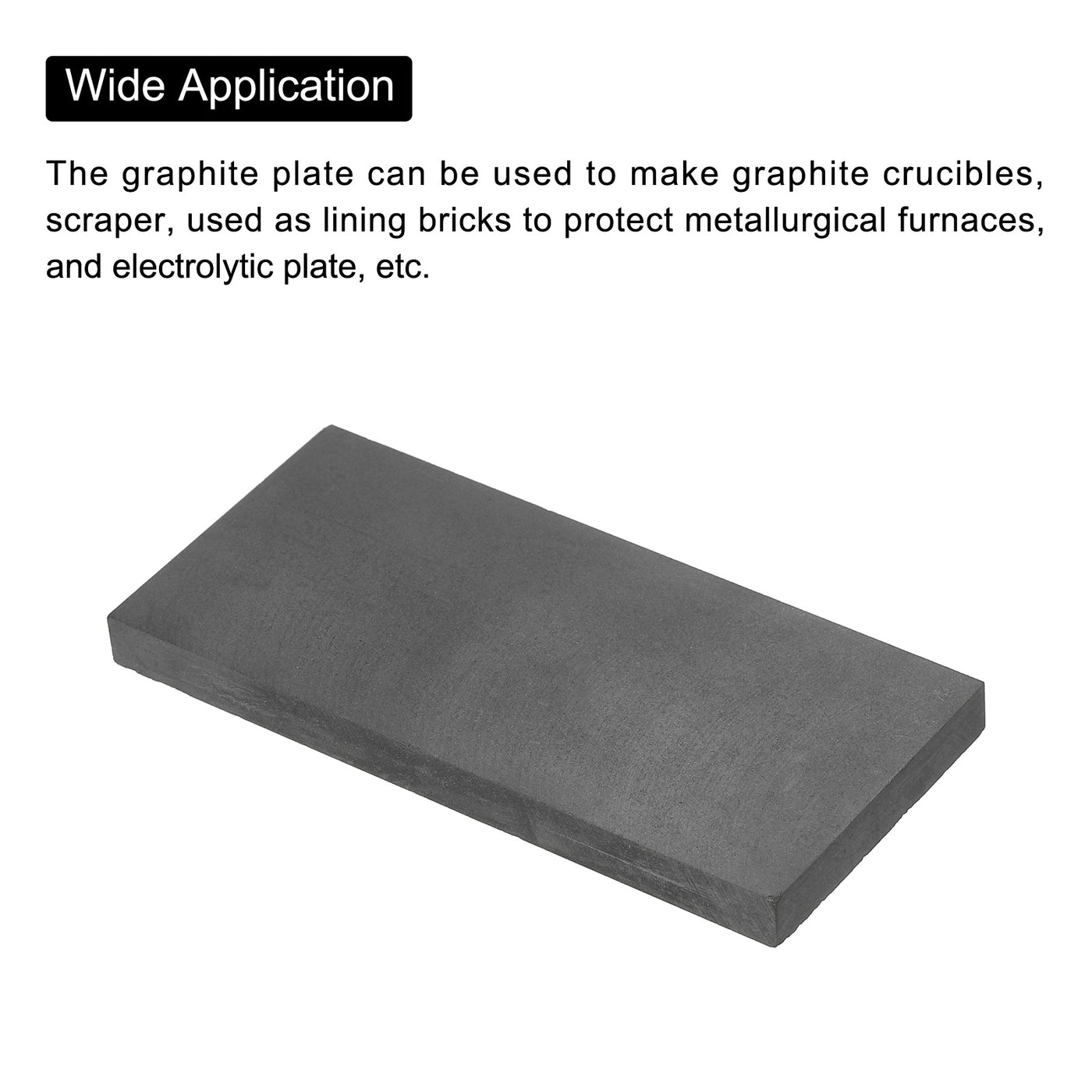 Harfington Graphite Block Ingot Rectangle Graphite Electrode Plate Board 103x47.5x8mm for Melting Casting, Electrolysis Electroplating, Pack of 2