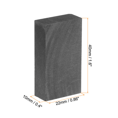 Harfington Graphite Block Ingot Rectangle Graphite Electrode Plate Board 40x22x10mm for Melting Casting, Electrolysis Electroplating, Pack of 3