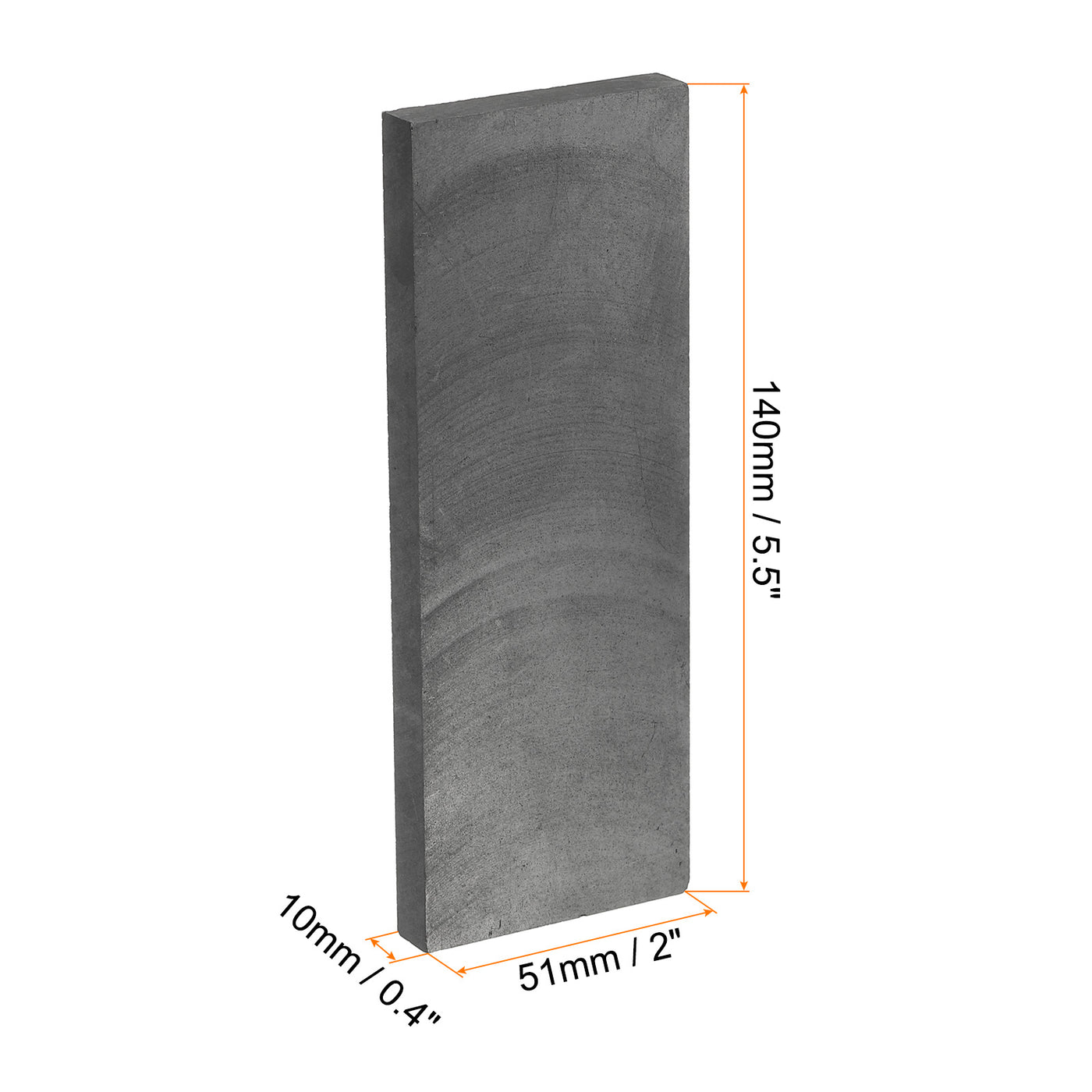 Harfington Graphite Block Ingot Rectangle Graphite Electrode Plate Board 140x51x10mm for Melting Casting, Electrolysis Electroplating